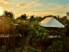 Sunset over the rooftops at Kismet Tulum