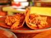 Chicken tinga with homemade tacos at Kismet Bar and Restaurant
